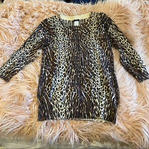 J crew merino wool cheetah sweater